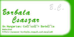 borbala csaszar business card